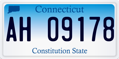 CT license plate AH09178