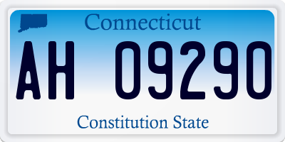 CT license plate AH09290