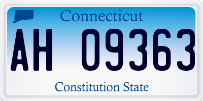 CT license plate AH09363