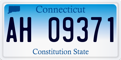 CT license plate AH09371