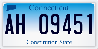 CT license plate AH09451