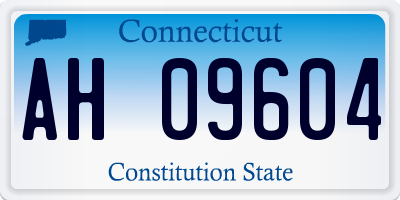 CT license plate AH09604