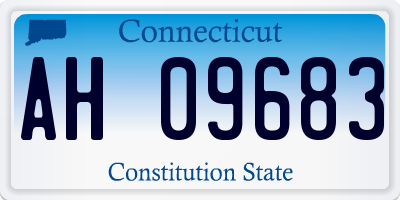 CT license plate AH09683