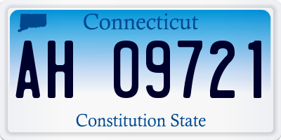 CT license plate AH09721