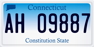 CT license plate AH09887