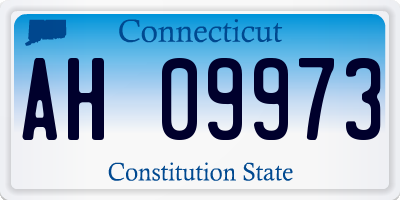 CT license plate AH09973