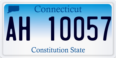 CT license plate AH10057