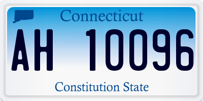 CT license plate AH10096