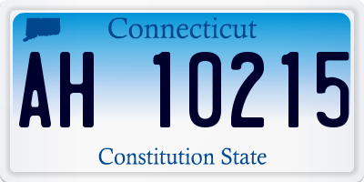 CT license plate AH10215