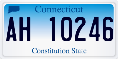 CT license plate AH10246