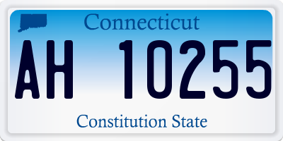 CT license plate AH10255