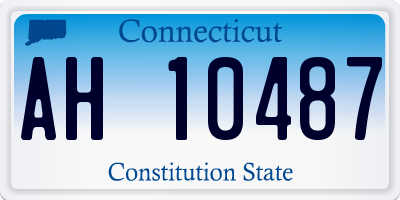 CT license plate AH10487