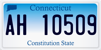 CT license plate AH10509