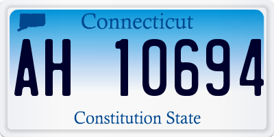 CT license plate AH10694