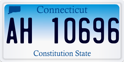 CT license plate AH10696