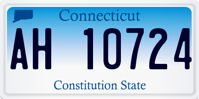 CT license plate AH10724