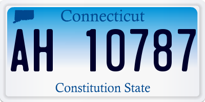 CT license plate AH10787