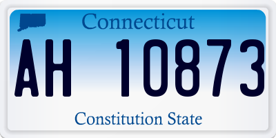 CT license plate AH10873