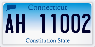 CT license plate AH11002