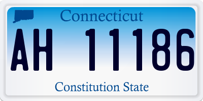 CT license plate AH11186
