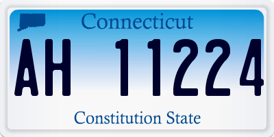 CT license plate AH11224
