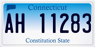 CT license plate AH11283
