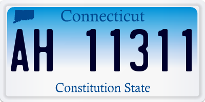 CT license plate AH11311