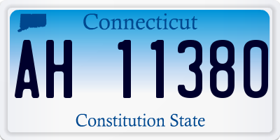 CT license plate AH11380