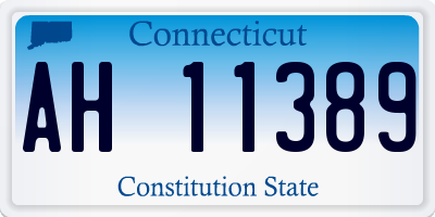 CT license plate AH11389