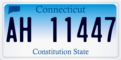 CT license plate AH11447