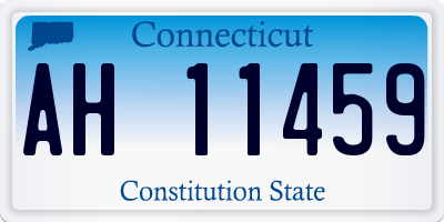 CT license plate AH11459