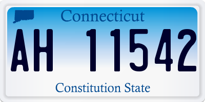 CT license plate AH11542