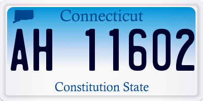 CT license plate AH11602