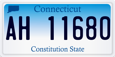CT license plate AH11680