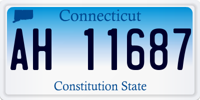 CT license plate AH11687