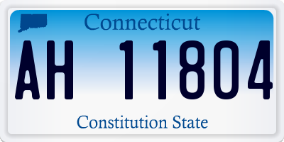 CT license plate AH11804