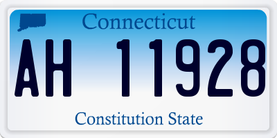 CT license plate AH11928
