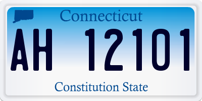 CT license plate AH12101
