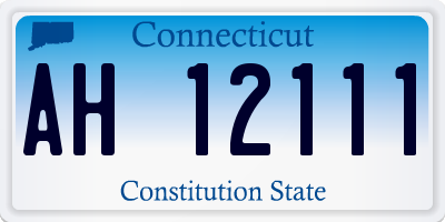 CT license plate AH12111