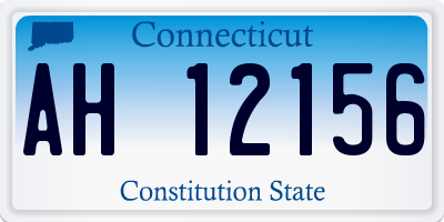 CT license plate AH12156