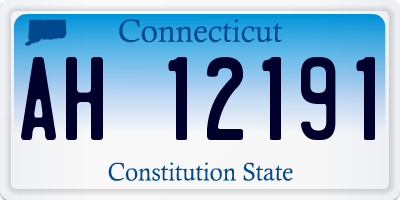 CT license plate AH12191