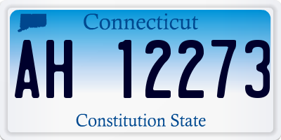 CT license plate AH12273