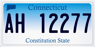 CT license plate AH12277