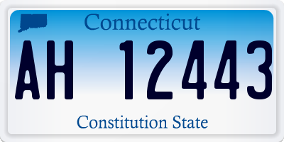 CT license plate AH12443