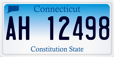 CT license plate AH12498