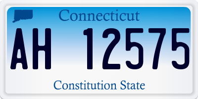 CT license plate AH12575