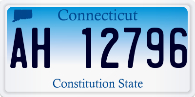 CT license plate AH12796