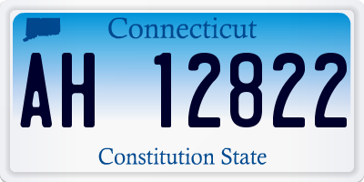 CT license plate AH12822