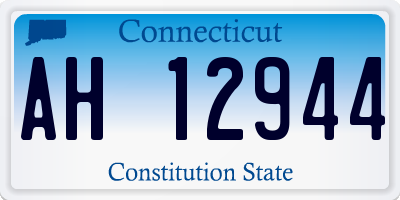 CT license plate AH12944