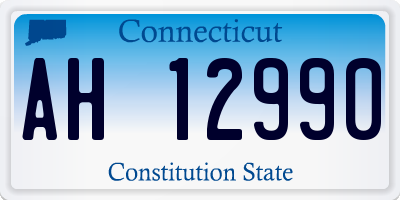 CT license plate AH12990